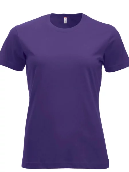 Clique New Classic-T T-shirt z bawełny nowoczesny krój – bright lilac różowa