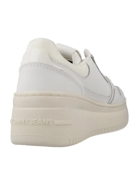 Pantofi Tommy Jeans retro alb