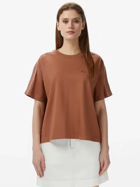 Футболка Lacoste коричнева