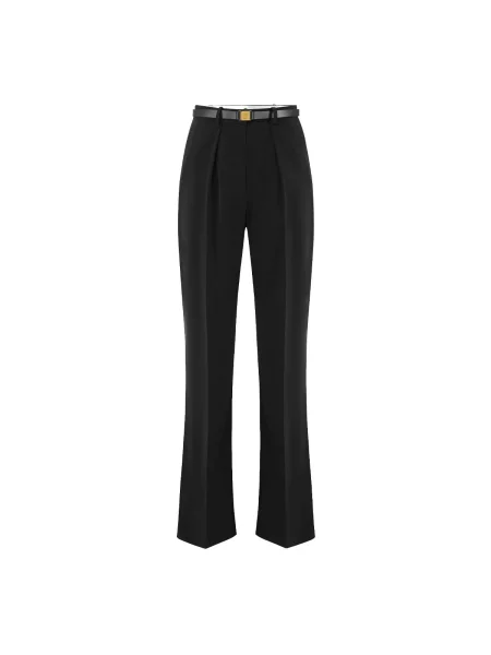 Cu centură pantaloni Elisabetta Franchi negru