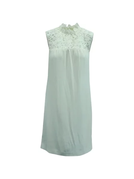Rochie mini Theory fără mâneci din dantelă alb