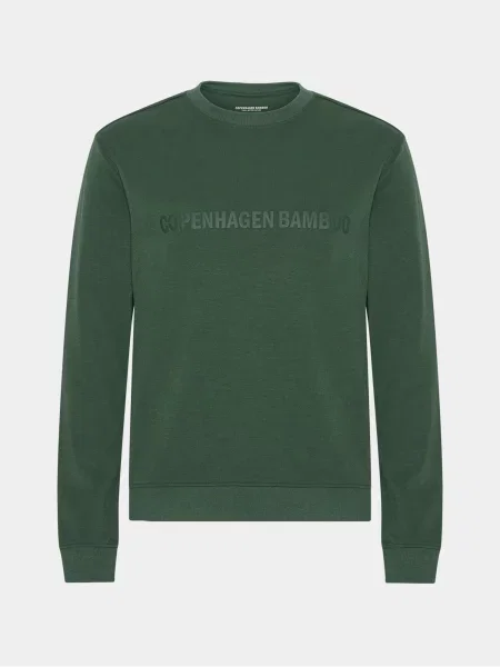 Copenhagen Bamboo Tréning póló Grøn bambus sweatshirt med logo sötétzöld