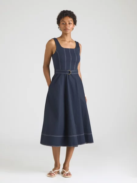 TOMMY HILFIGER Rochie bleumarin alb