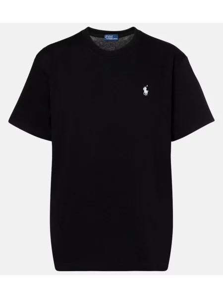 Tricou Polo Ralph Lauren din jerseu negru