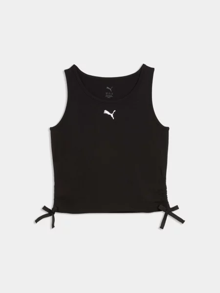 Дитяча Спортивна майка PUMA Ess Slim Knotted Tank комбінований верх чорний