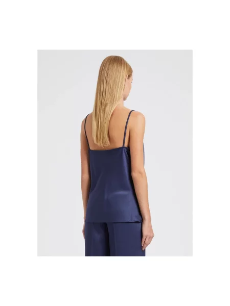Satynowy top Marella niebieski