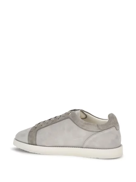 Sneakerși Brunello Cucinelli din piele de căprioară gri