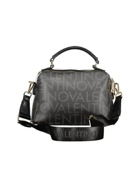 Lniana torebka Valentino By Mario Valentino czarna