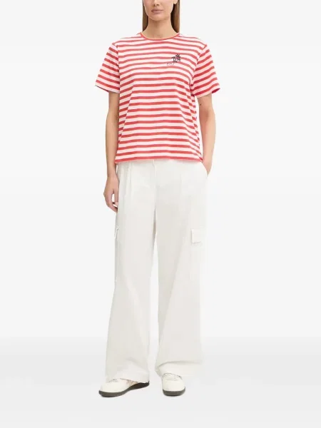 Tricou Ea7 Emporio Armani cu dungi roșu