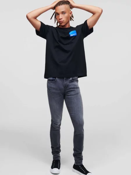 Tričko Karl Lagerfeld Jeans s potiskem černá
