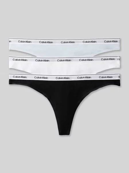 Stringi z mieszanka bawełny model THONG Calvin Klein Underwear