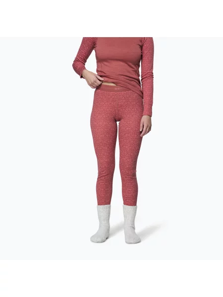 Pantaloni termoactivi pentru femei Devold Duo Active Merino Longs marsala