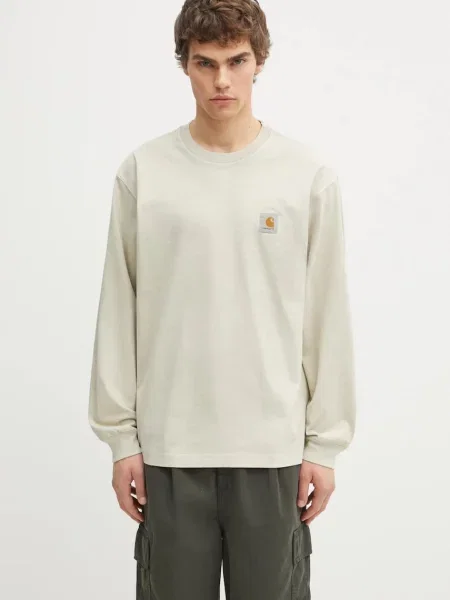 Carhartt WIP longsleeve L/S Vista T-Shirt gładki beżowy