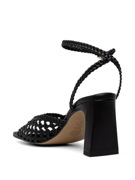 Кожени сандали Souliers Martinez плетена черно