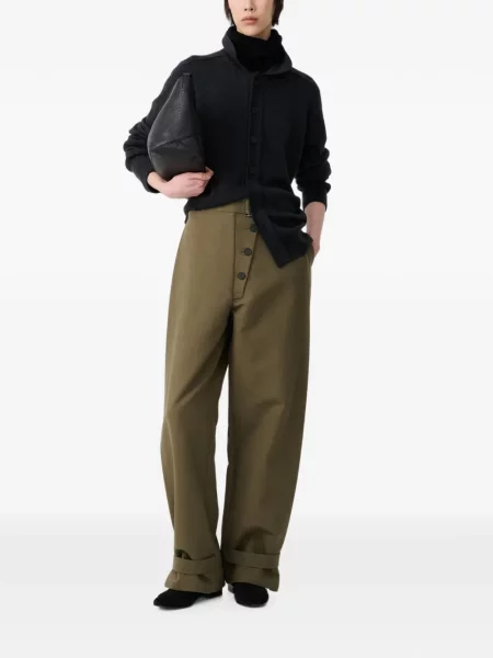 Cu centură pantaloni Studio Nicholson verde