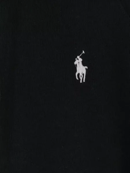 Fleece ριγέ polo Polo Ralph Lauren με αυτόγραφο μαύρο