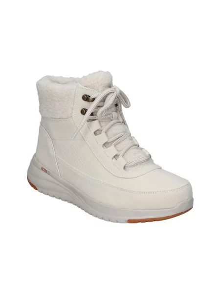 Šnurovacie čižmy Skechers béžová