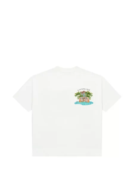 Tricou Godmade cu imagine alb