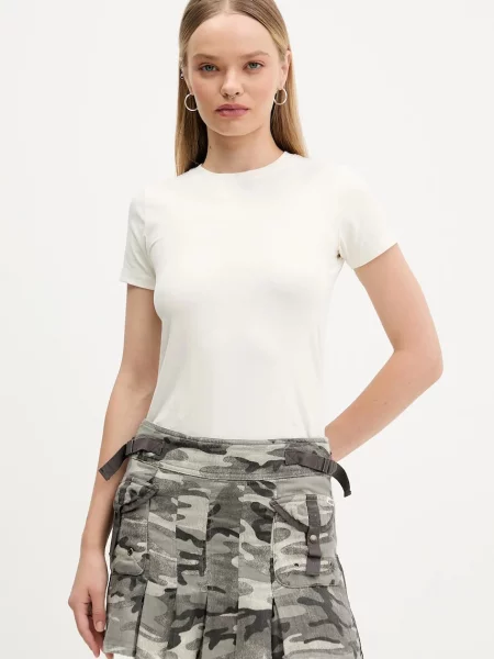 Тениска Guess Jeans дамска бежово