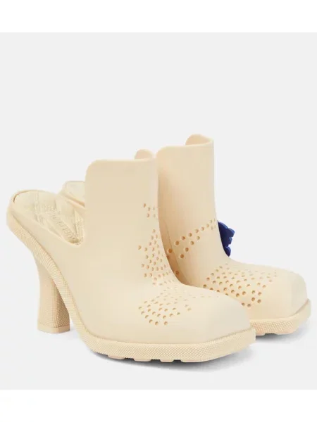 Papuci tip mules Burberry bej