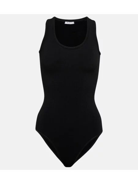 Dzianinowy top Alaã¯a czarny