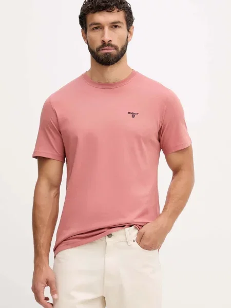Barbour basic tričko ESSENTIALS oranžové
