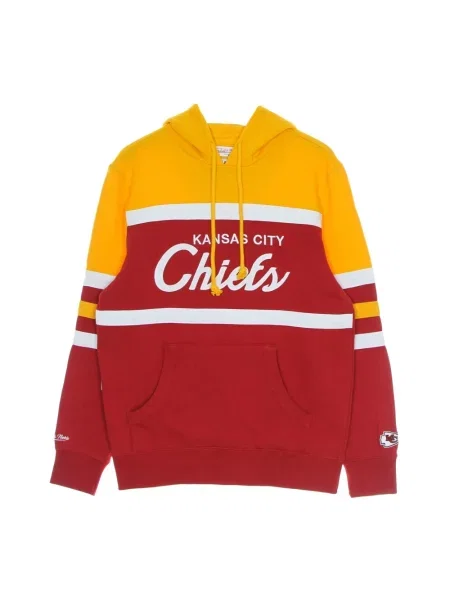 Bluza z kapturem Mitchell & Ness z kapturem czerwona