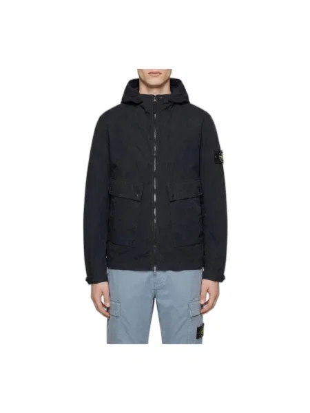 Lekka kurtka Stone Island z kamieniami czarna