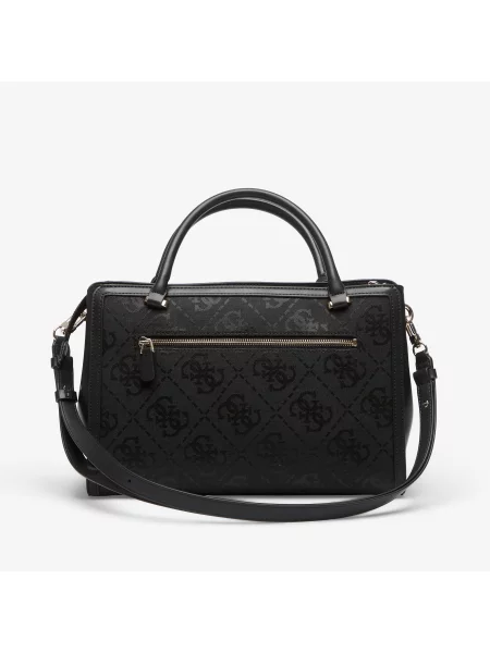 Чанта Guess с автограф черно