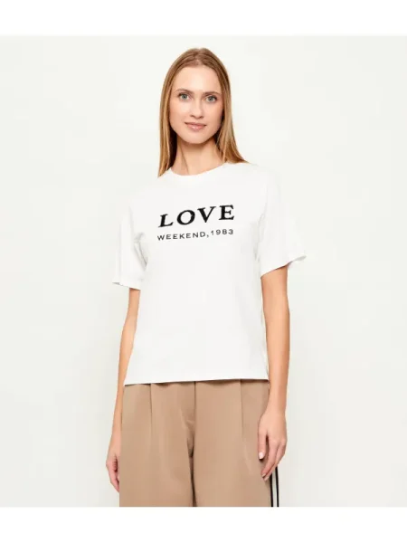 Weekend MaxMara Tricou WKDAGILE | Straight fit alb