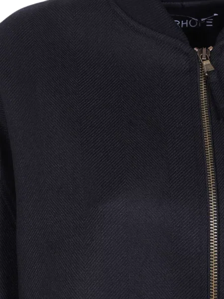 Geacă bomber Drhope cu model herringbone negru