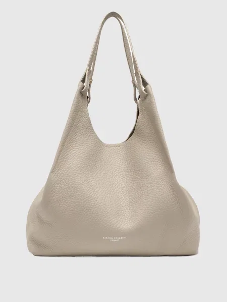 Шкіряна сумка-тоут Dua Gianni Chiarini бежева