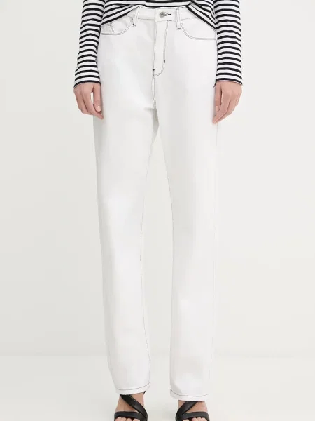 Дънки Karl Lagerfeld с висока талия бяло