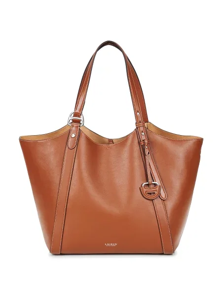 Shopper kabelka Lauren Ralph Lauren hnedá