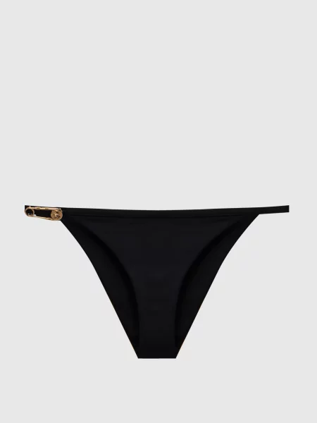 Трусики від купальника з брендовою шпилькою Versace чорні