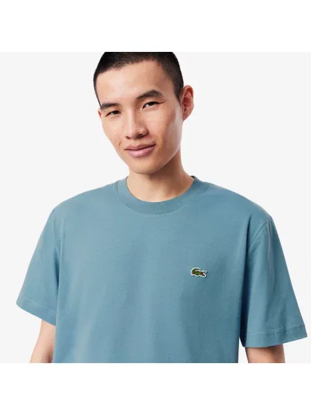 Классическая футболка Lacoste голубая