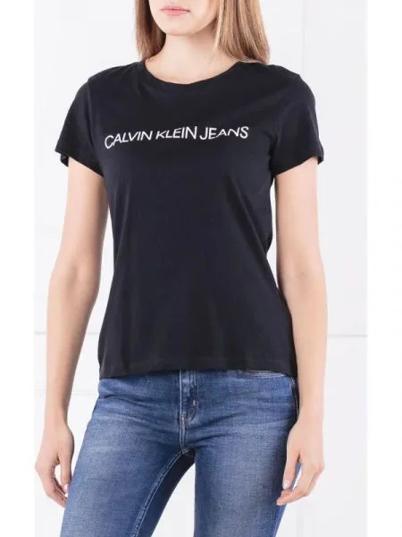 CALVIN KLEIN JEANS Póló CORE INSTITUTIONAL fekete