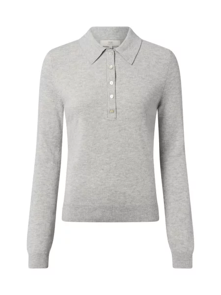 IPURI sweter z dzianiny z zawartością wełny merynosów Kobiety Wełna merino marmurkowy S szary