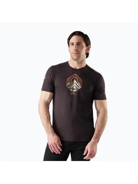 Tricou de trekking pentru bărbați Smartwool Peak Energy Active Graphic mink heather