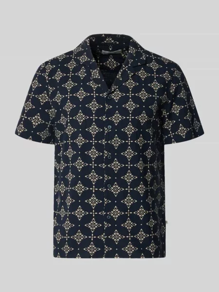 Koszula casualowa o kroju relaxed fit z czystej bawełny S.oliver Red Label granatowa