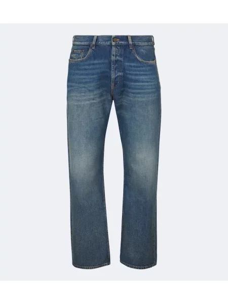 Blugi drepți Saint Laurent albastru