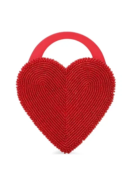 Kopertówka Vanina w serca z koralikami czerwona