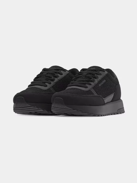 Sneakerși Calvin Klein din piele negru