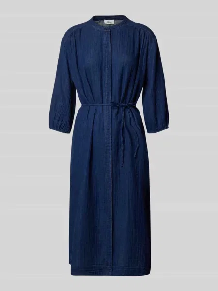 Sukienka casualowa o luźnym kroju z czystej bawełny S.oliver Red Label niebieska