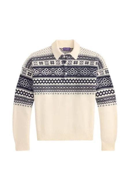 Tricou polo Ralph Lauren Purple Label din cașmir violet