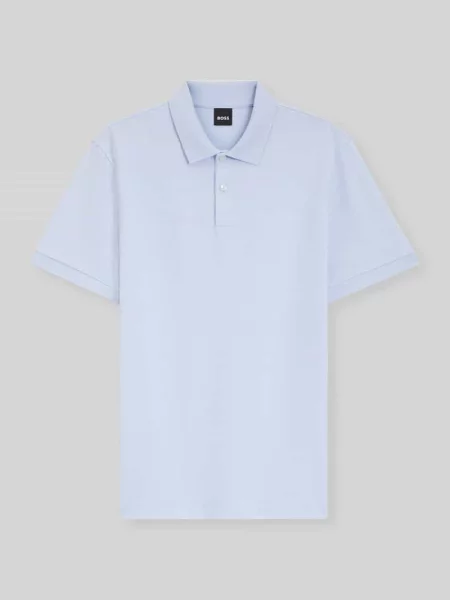Koszulka polo o kroju regular fit z czystej bawełny model H-PARLAY Boss błękitne