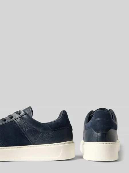 Sneakersy z naturalnej skóry model Classic Court' Woolrich granatowe