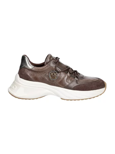 Sneakersy Pinko brązowe