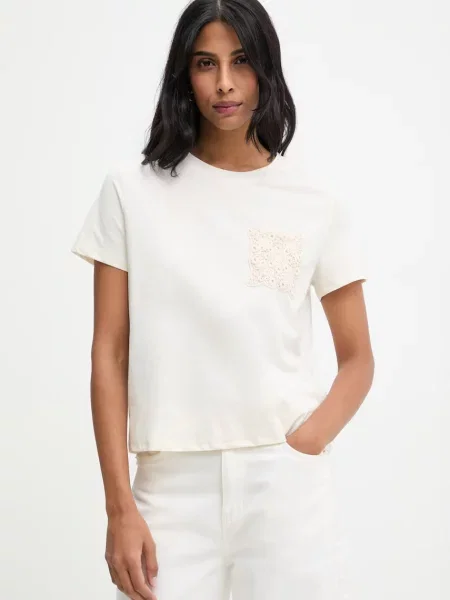 Answear.LAB t-shirt beżowa