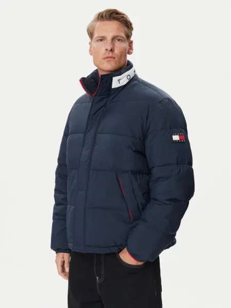 Tommy Jeans Zimska jakna Vail Flag Mornarsko modra
